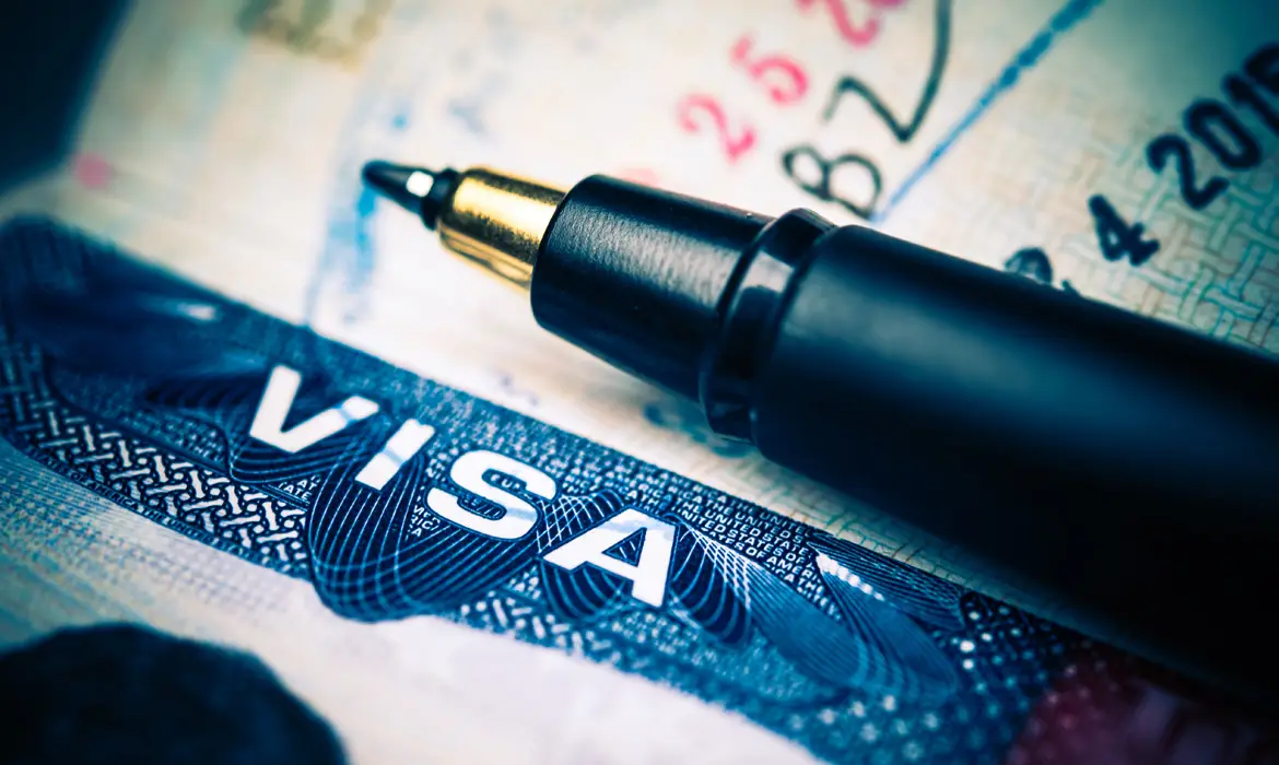 American Visa Macro Photo